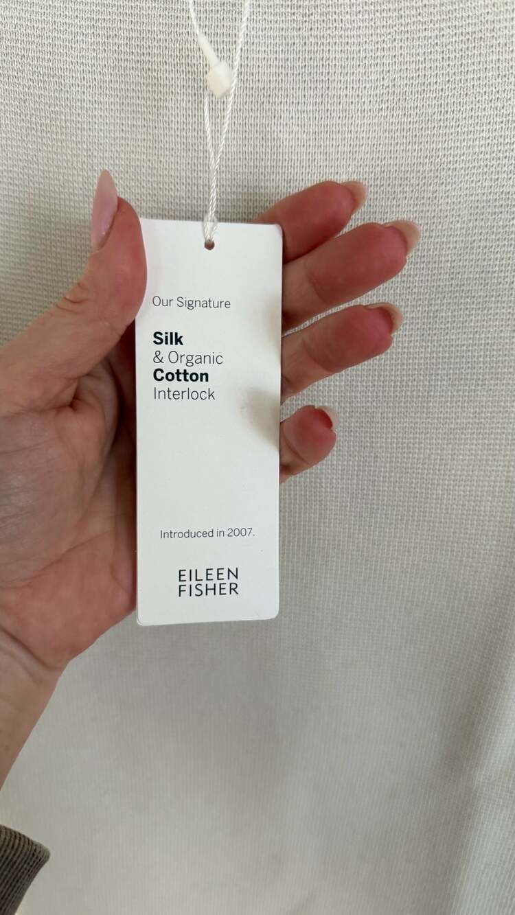 Eileen Fisher Silk & Organic Cotton Interlock Pencil Skirt Bone Size PP - Picture 3 of 4